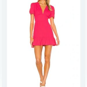 Amanda Uprichard Vibrant Pink Mini Dress